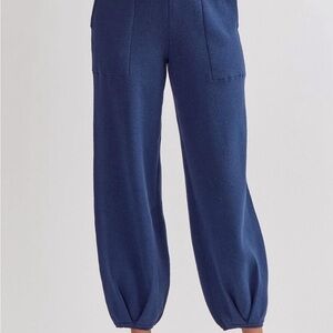 entro Navy Blue Knit Jogger Pants